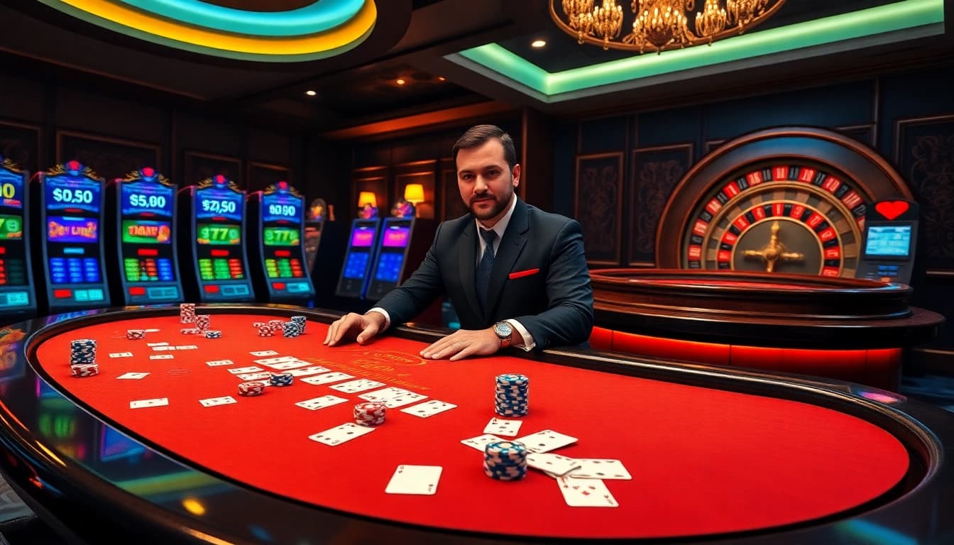 Experience thrilling gameplay at dh88 casino with vibrant poker tables and enticing slot machines.