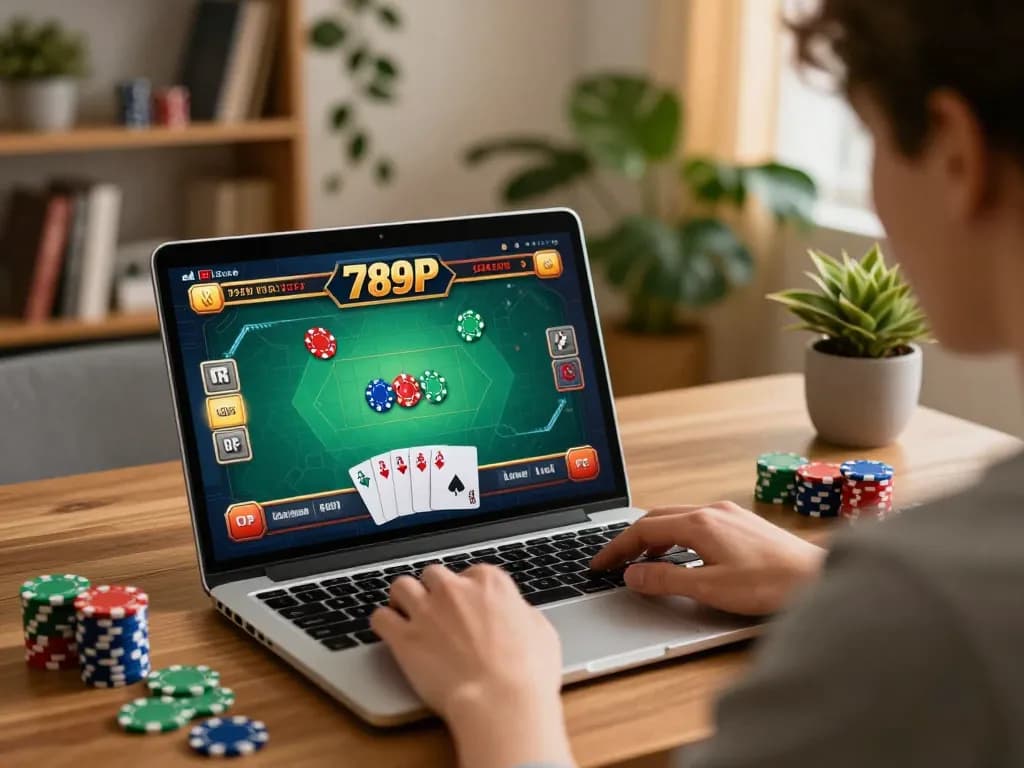 Engaging online poker gameplay on 789P, highlighting strategies in a cozy setting.