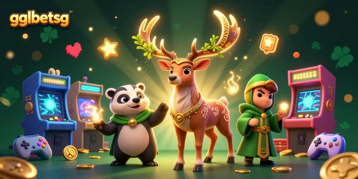 Engaging gglbetsg esports betting scene with animated characters and vibrant casino elements.