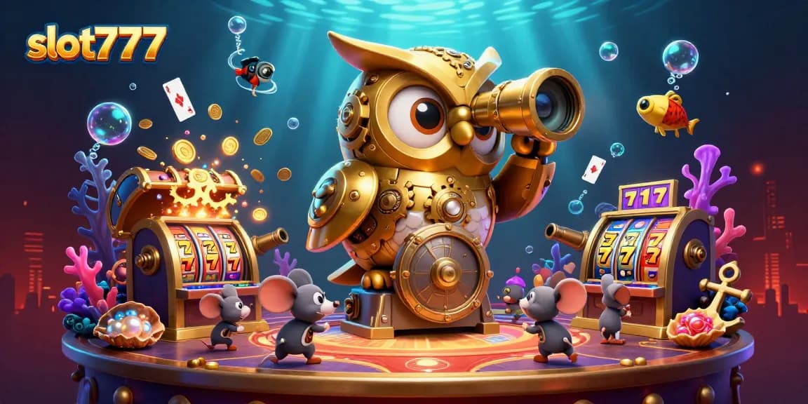 Pemain menikmati kesenangan di slot777 dengan simbol keberuntungan dan keseruan jackpot.
