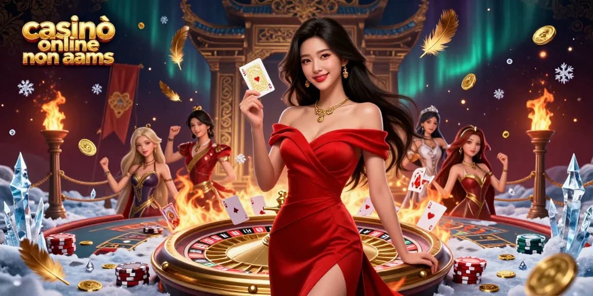 Scopri l'emozione dei casinò online non aams con dettagliati elementi di gioco e personaggi vivaci in un coinvolgente ambiente da casinò.
