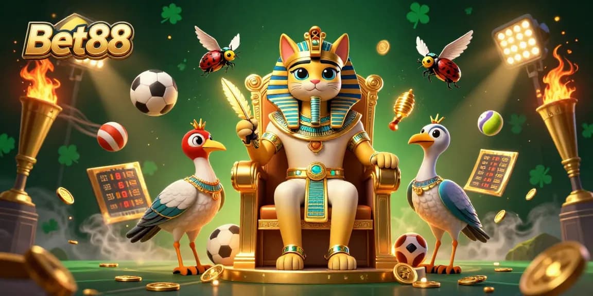 Experience the thrill of sports betting with Bet88, featuring dynamic elements and a vibrant casino atmosphere.