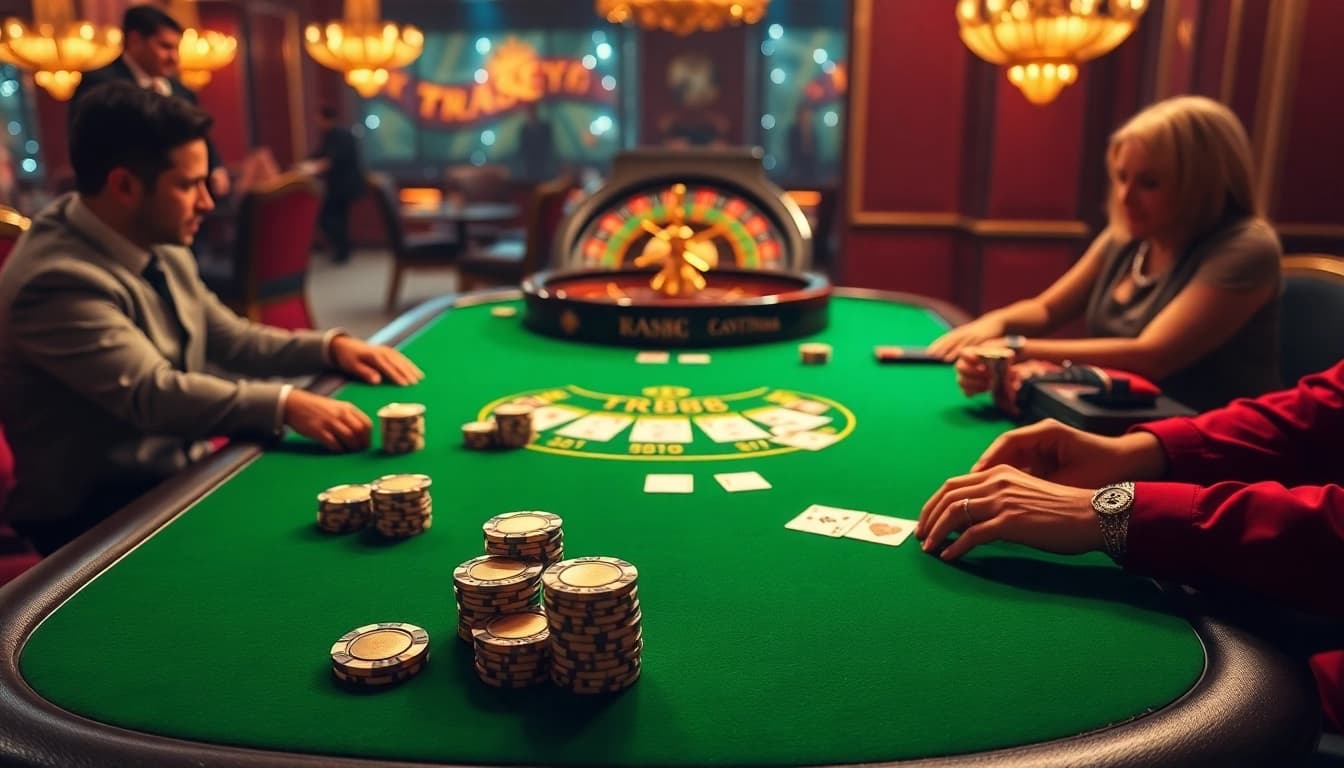 Experience the thrill at the TR88 casino with vibrant poker tables and high-stakes excitement.