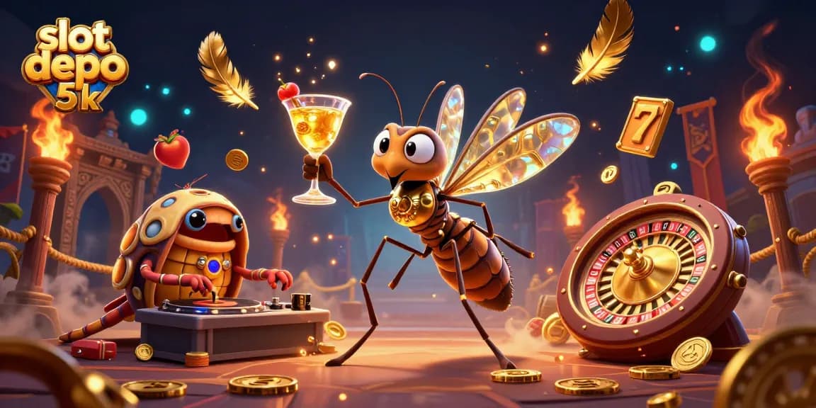 Experience the excitement of slot depo 5k with vibrant casino characters and dynamic game elements.