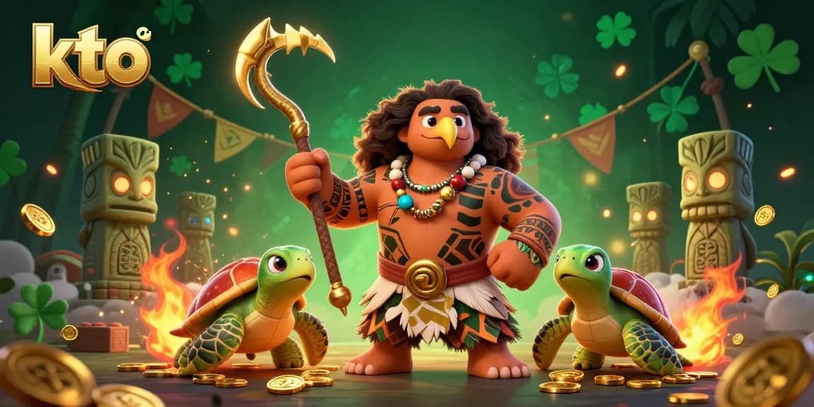Experience thrilling action with kto, featuring the bold demigod hawk amidst gold coins and vibrant casino elements.