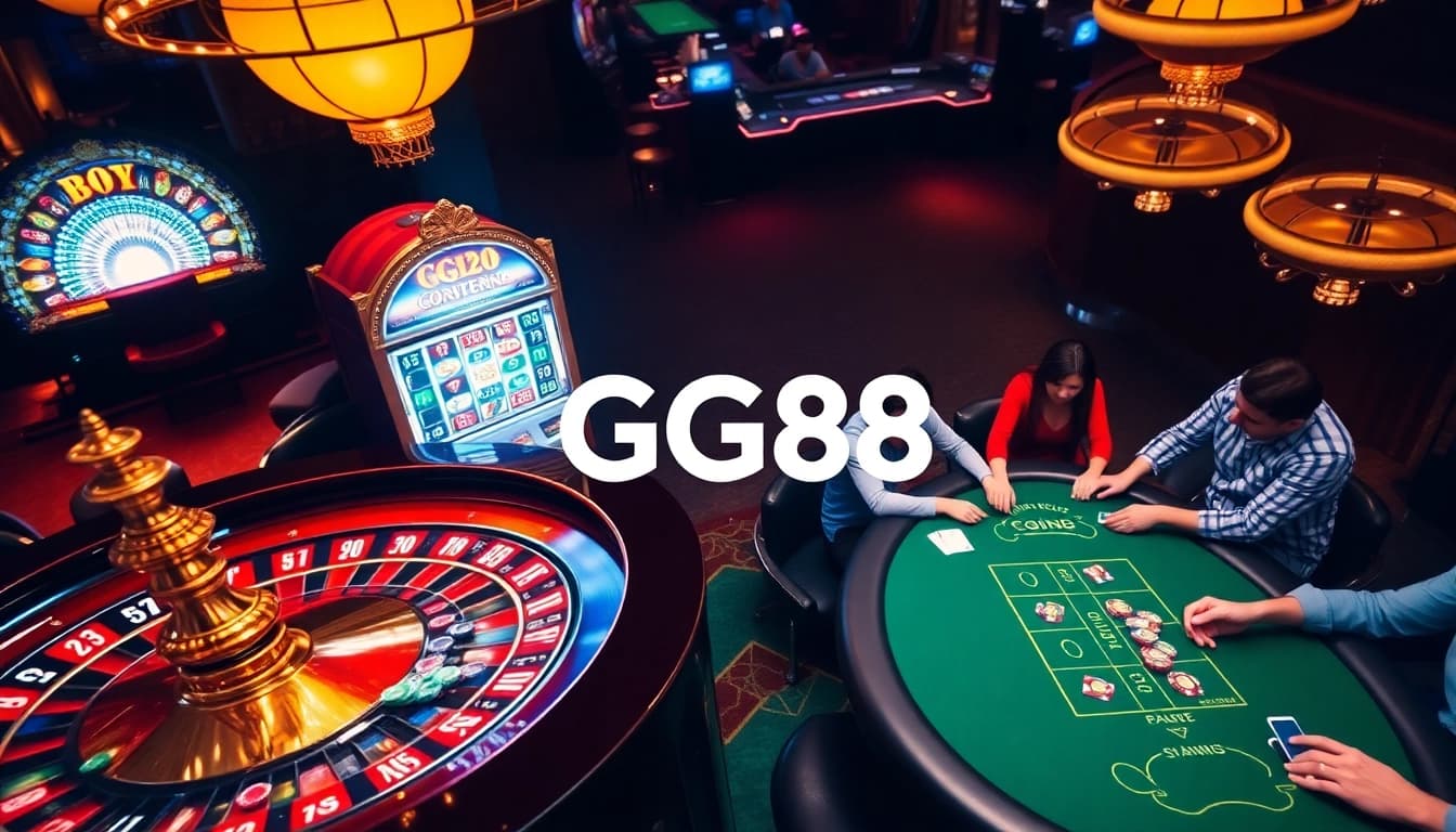 Experience the thrill of GG88 gambling with vibrant casino games and excited players.