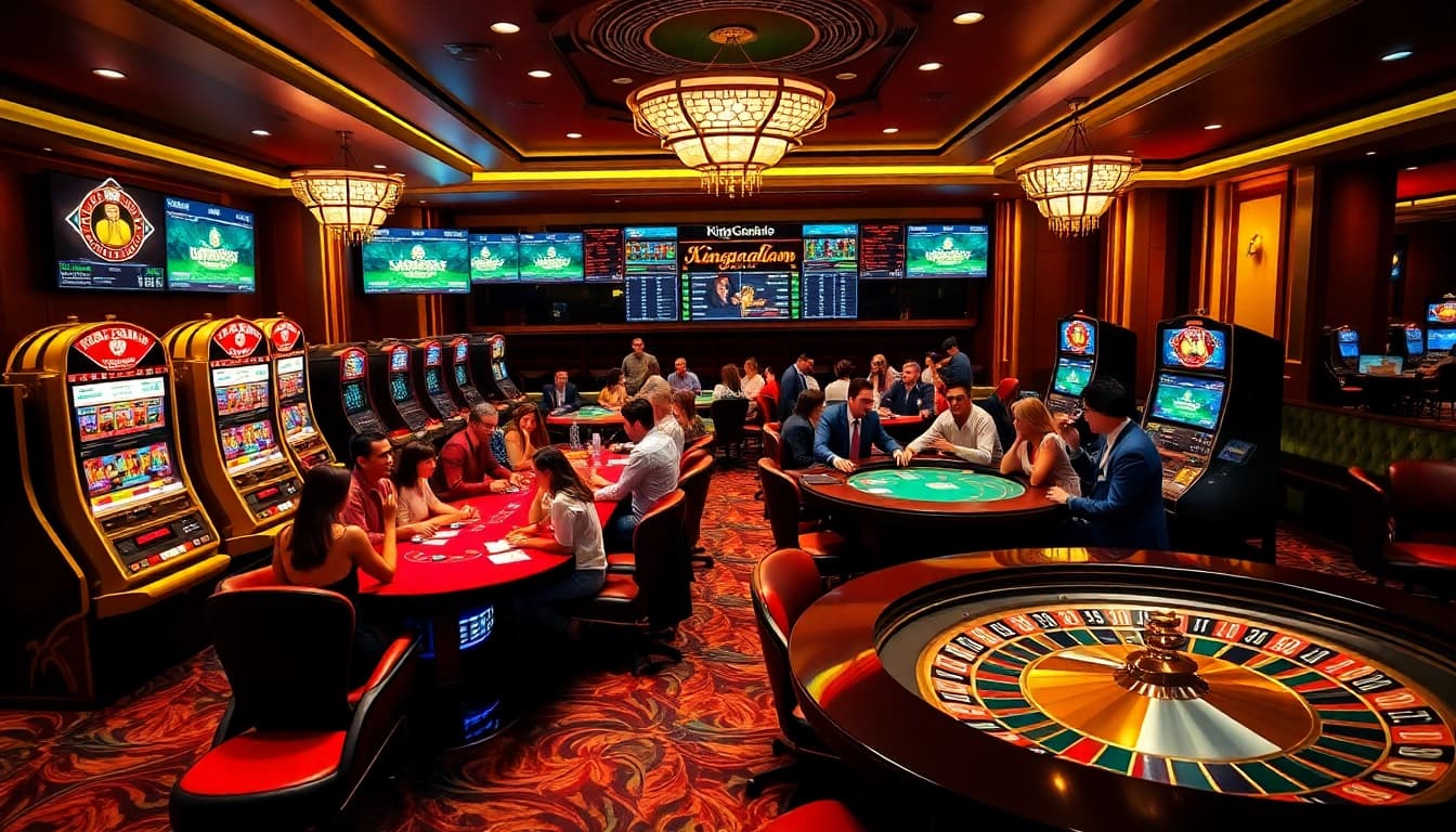 Players engaging with kinggaruda138 online casino's vibrant gambling interface, enhancing their gaming experience.