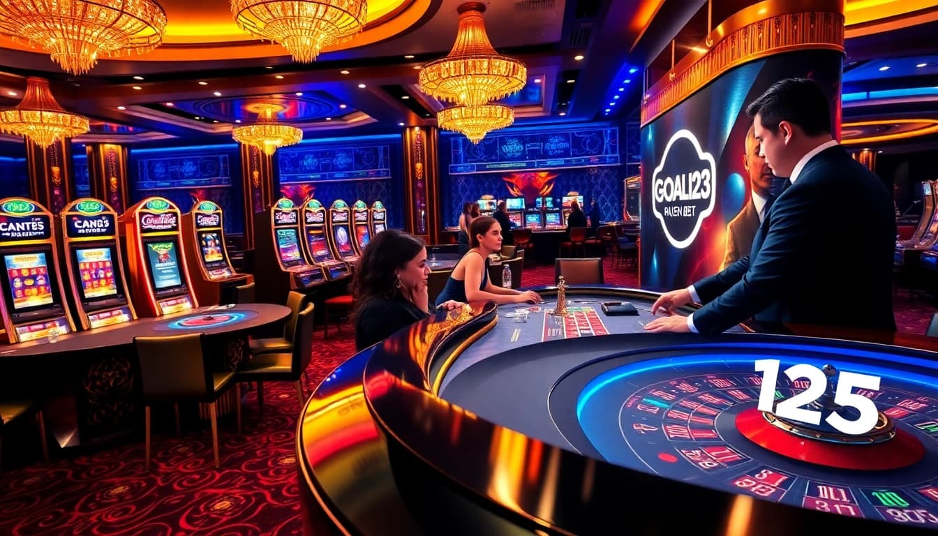 Experience high-stakes gaming at Goal123 with engaging casino visuals and professional dealers.