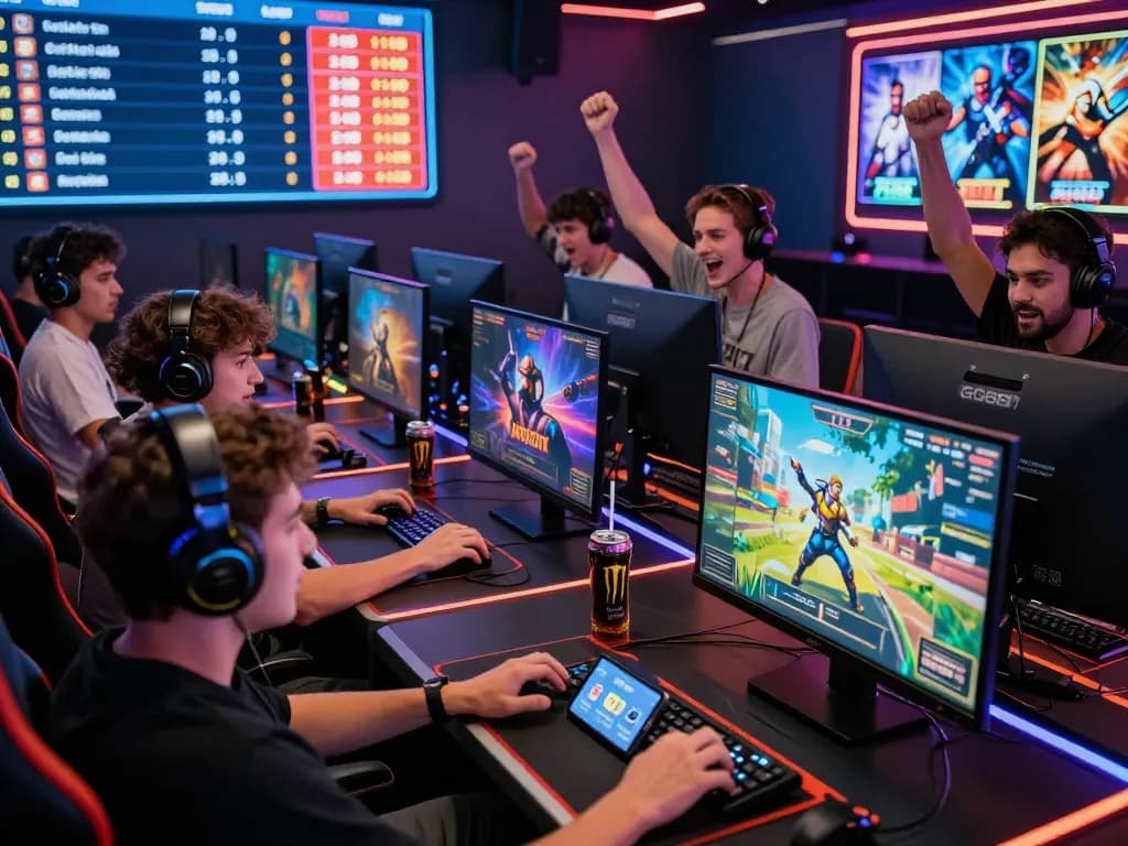 Players immersed in GG88's dynamic online gaming environment, showcasing excitement and modern gaming technology.