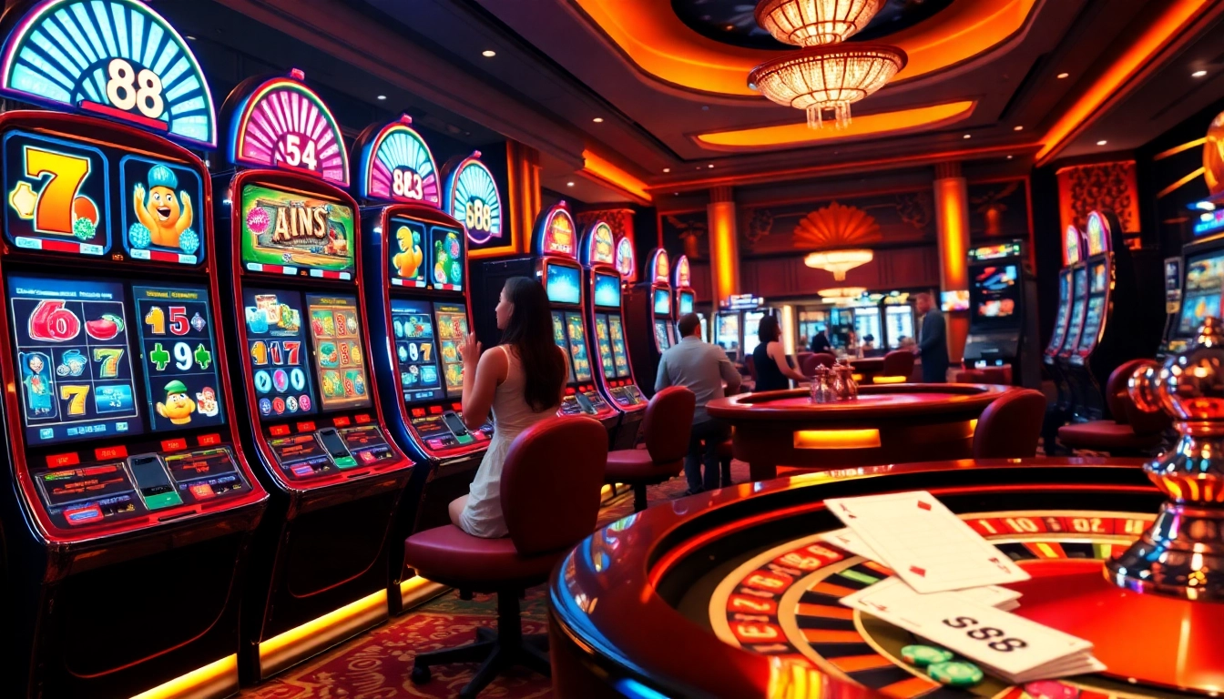 Experience the thrill of winning on slot 88 machines in a vibrant casino atmosphere.