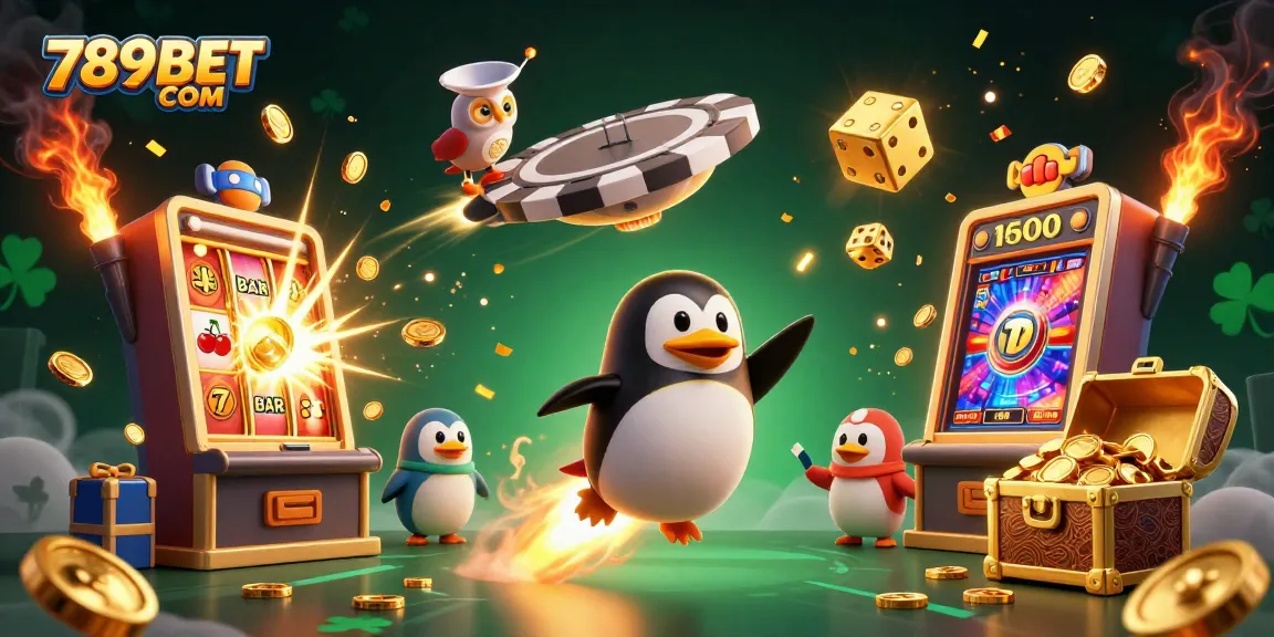Experience thrilling entertainment with 789BET COM's vibrant casino illustration showcasing dynamic gaming elements.