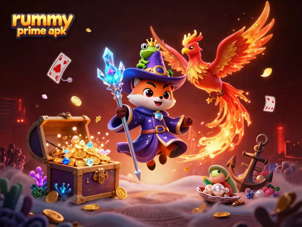 Engage with the dynamic visuals of the rummy prime apk featuring mystical characters amid vibrant gameplay.