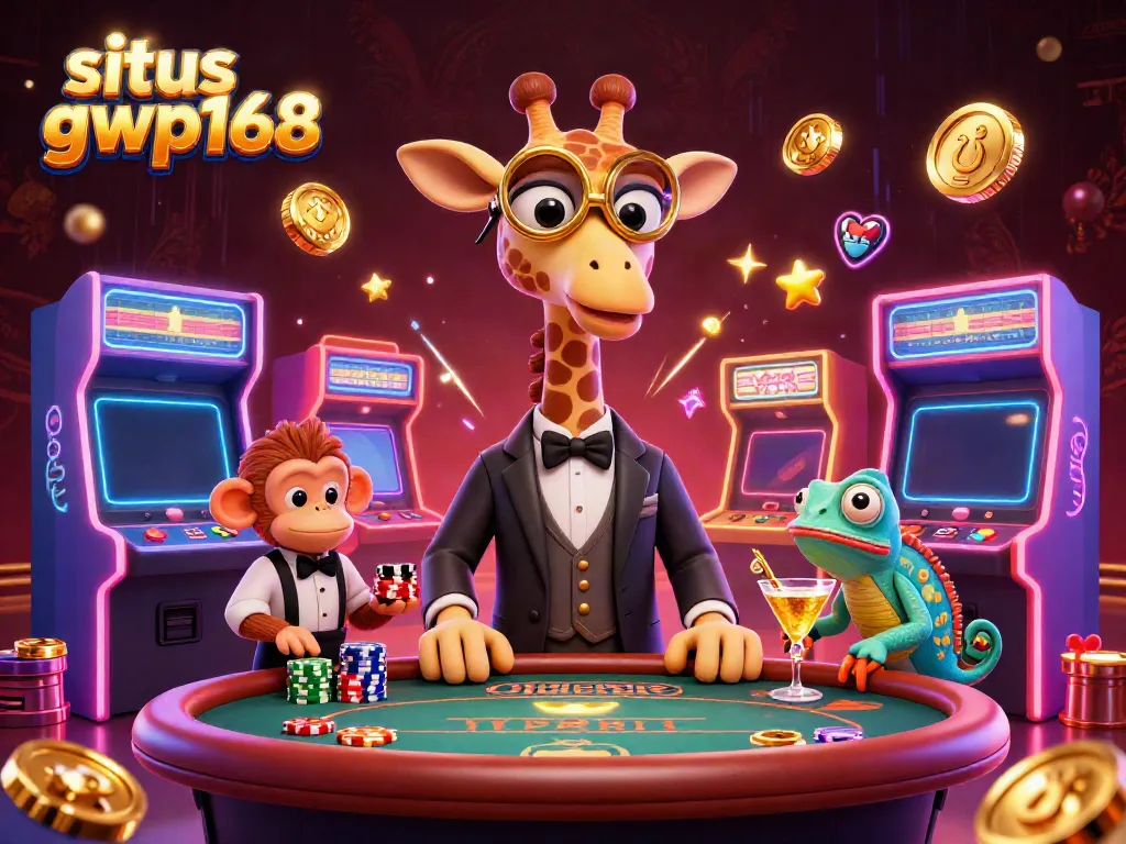 Mainkan slot di situs gwp168 dengan kombinasi unik jerapah, monyet, dan bunglon yang menampilkan keseruan.