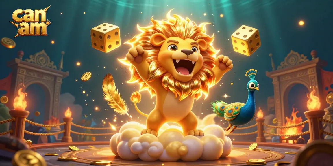 Engage with the can am experience through a thrilling gambling adventure featuring golden dice and vibrant characters.
