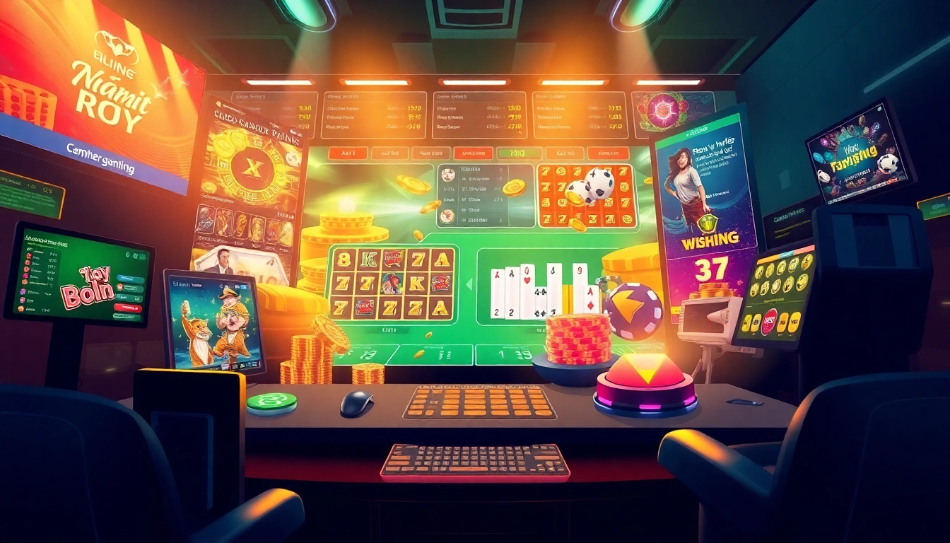 Nhatvip online platform featuring diverse casino games and user testimonials, showcasing excitement and security.