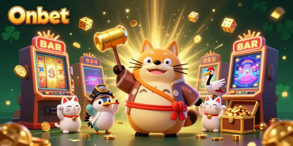 Experience the thrill of Onbet with cheerful characters and dynamic casino themes!