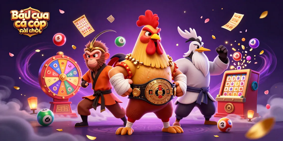 Engage with Bầu cua cá cọp cách chơi in this vibrant, dynamic illustration showcasing game elements.