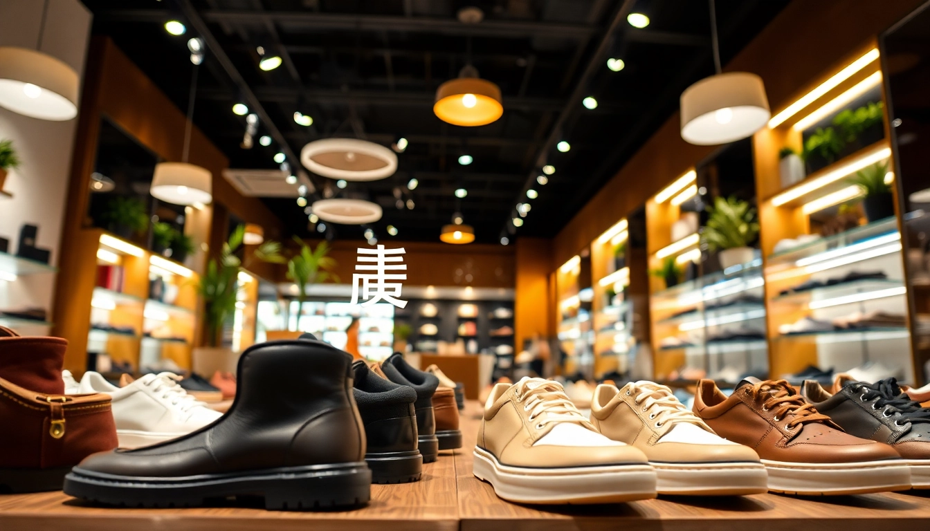 展示優塔多樣鞋款的商店，吸引顧客進入購買。