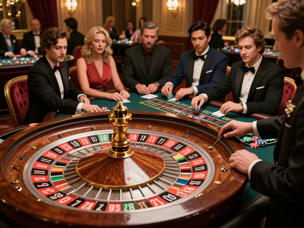 Xocdiaclub players engaged in an exciting roulette game with a spinning wheel and betting chips.