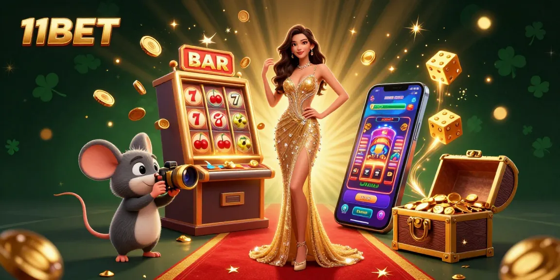 Experience the excitement of 11BET with vibrant casino elements, jackpots, and engaging gaming visuals.