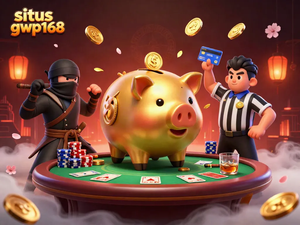 Permainan slot gacor di situs gwp168 dengan karakter unik dan suasana kasino yang ramai.