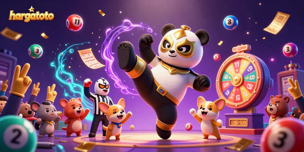 Engage with hargatoto lottery gameplay featuring dynamic animals celebrating with vibrant game elements.