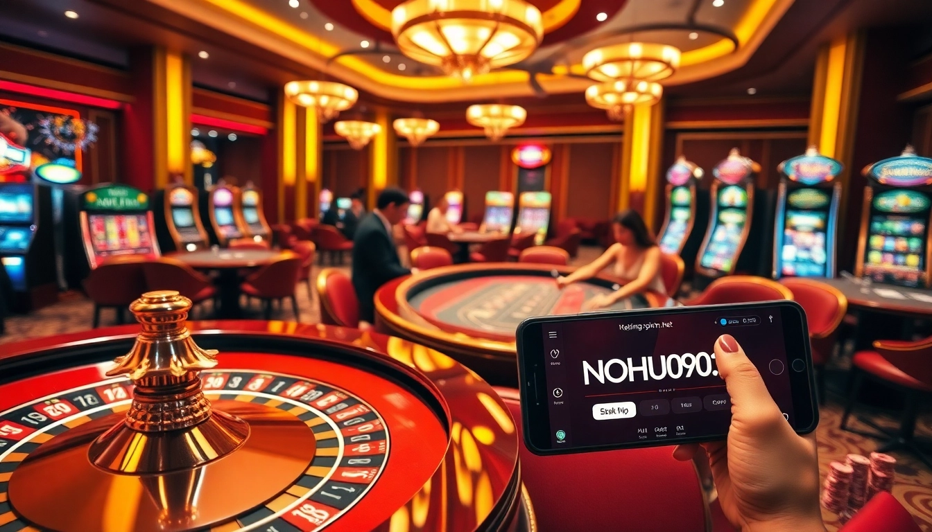 Players enjoying a live casino atmosphere at nohu900.in.net with exciting gaming elements.