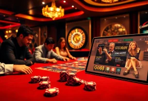Experience the thrill of Go88 with an exciting casino scene showcasing high-stakes gaming.