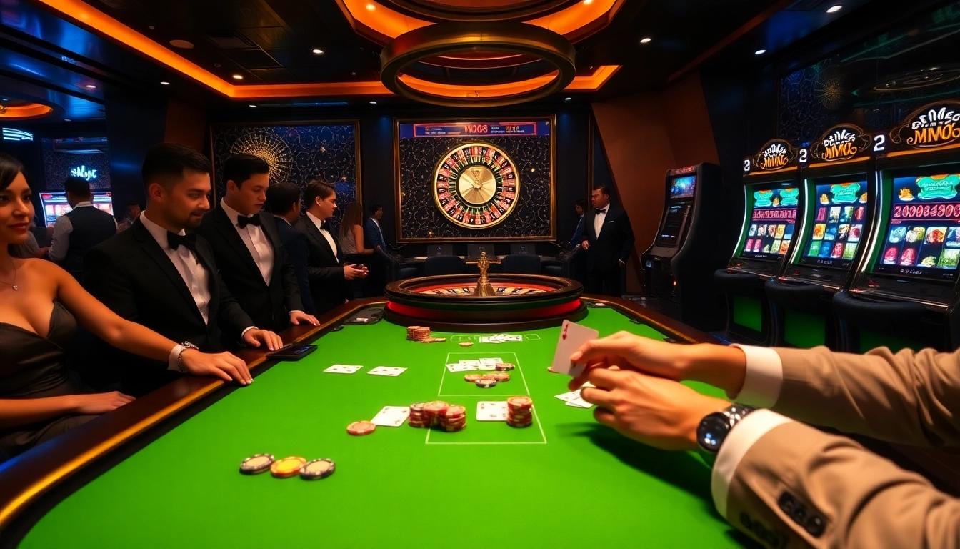Experience thrilling moments at MM88's luxury casino with vibrant games and exciting bets.