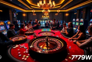 Play exciting casino games at 789Win with vibrant slot machines and roulette wheels in action.