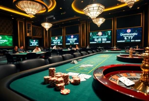 Experience the thrill of high-stakes play with Dominoqiu's luxurious casino atmosphere.