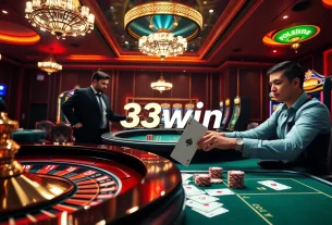 Experience the thrill of gaming at 33win with vibrant casino tables and exciting action.