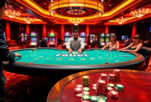 Experience the thrill of F8bet with vibrant casino action at the gaming table.