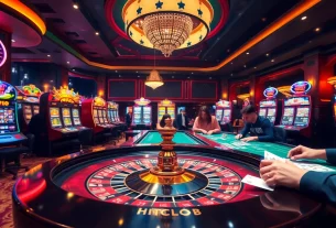 Hitclub players enjoying a thrilling casino experience with virtual roulette and poker chips.