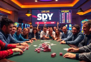 Experience the excitement of live sdy casino draws with professional gamblers at the table.