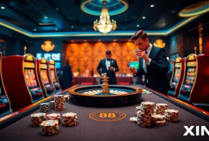 Experience thrilling moments at Nhà Cái XIN88 with vibrant casino games and luxurious gaming atmosphere.