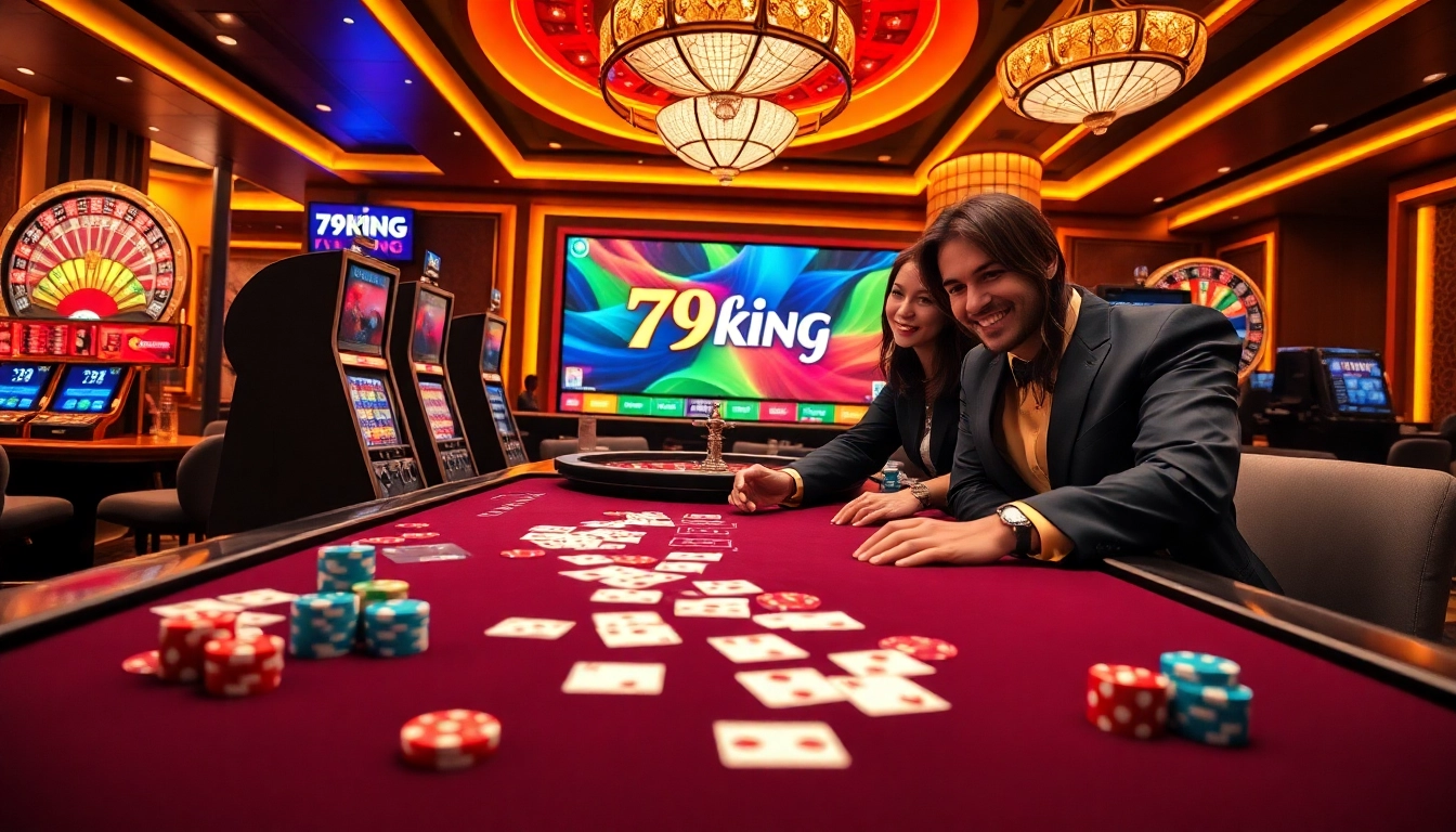 Experience thrilling gameplay with 79king's vibrant casino tables and dynamic slot machines.