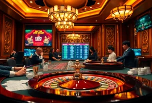 Experience the excitement of lô đề uy tín at a professional casino table full of vibrant betting elements.