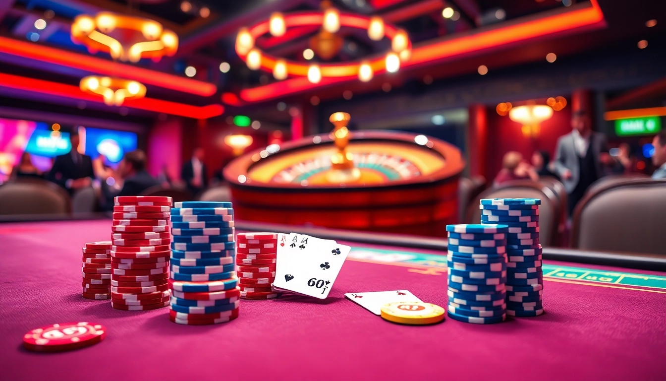 Engage in thrilling online gambling with vibrant visuals from https://king888.dev/ showcasing casino excitement.
