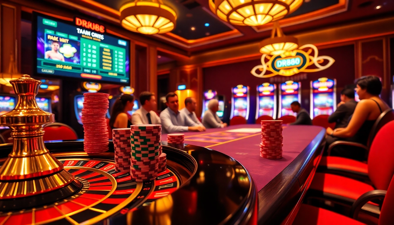 Engage in thrilling poker gameplay at dr88's luxurious casino experience.